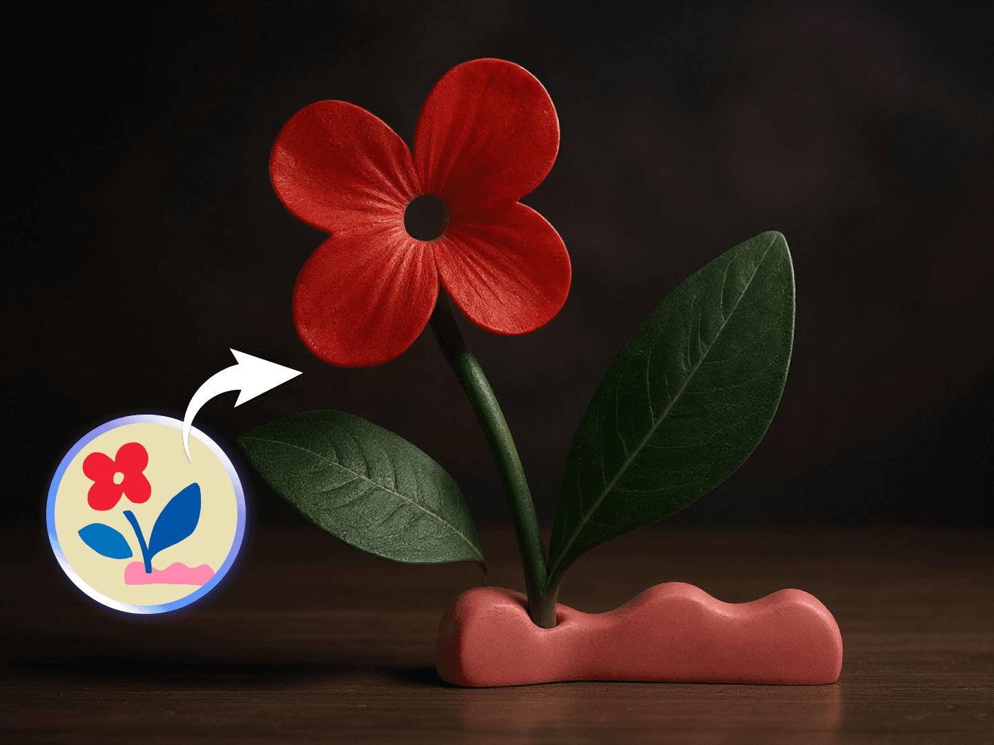 Esempio dell'output del generatore di immagini 3D AI di alta qualità.