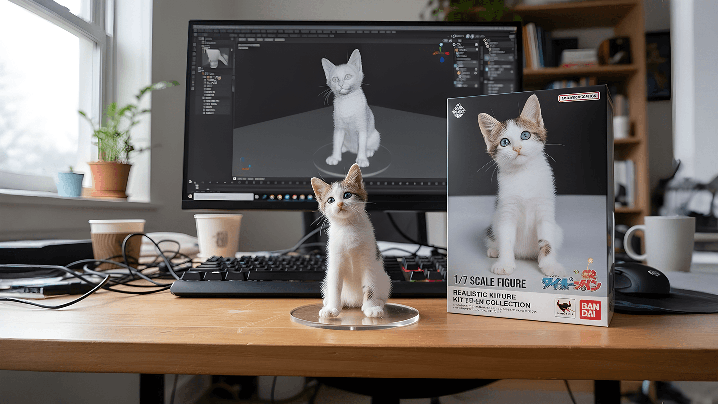 Esempio dell'output del generatore di Action Figure AI di alta qualità.