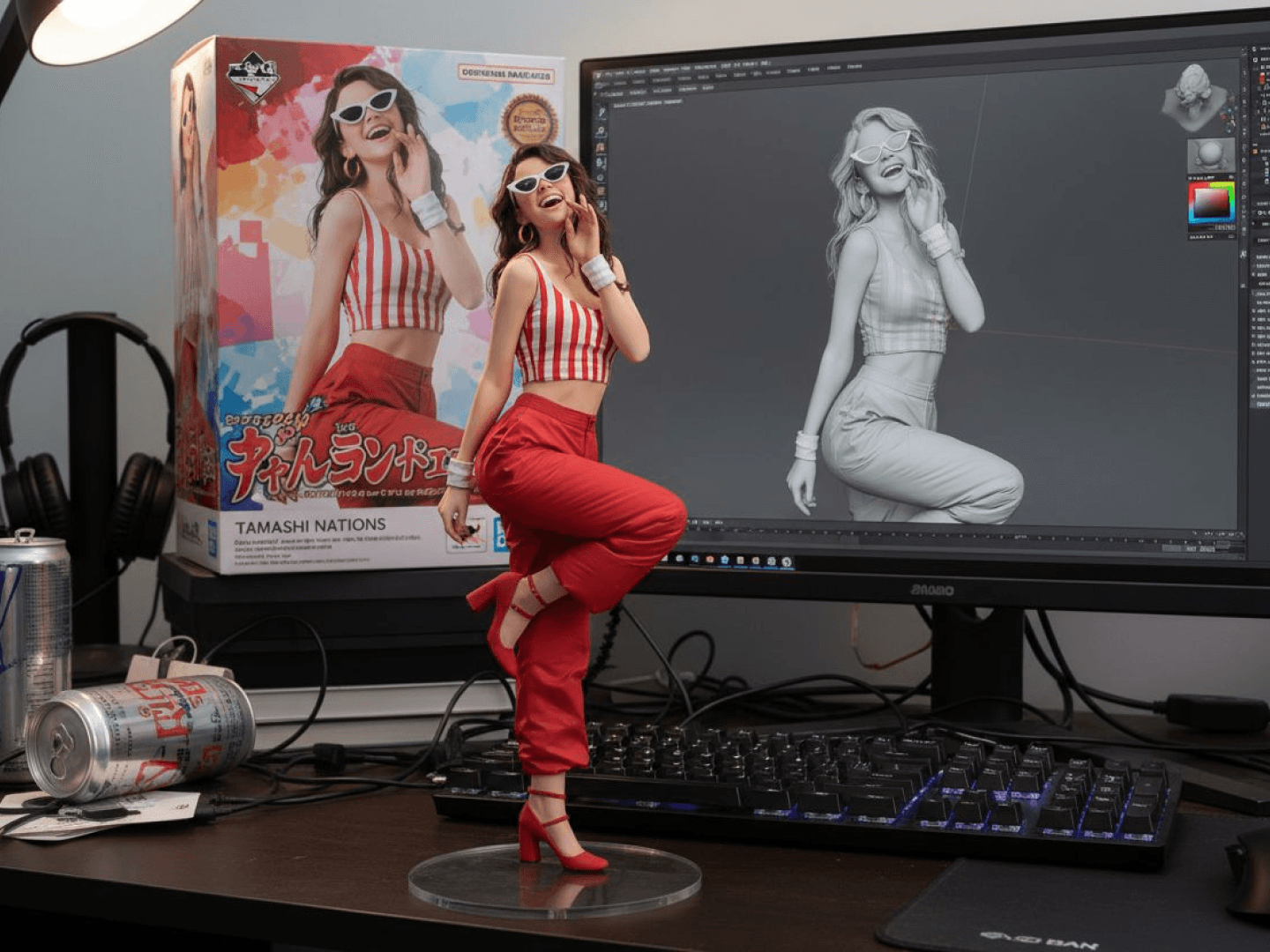 Esempio dell'output del generatore di Action Figure AI di alta qualità.