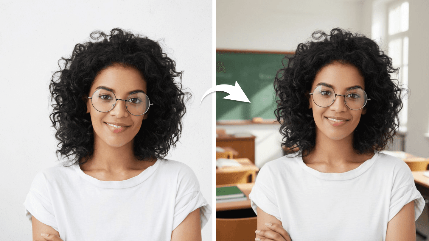 Example of the high-quality AI Background Generator output.