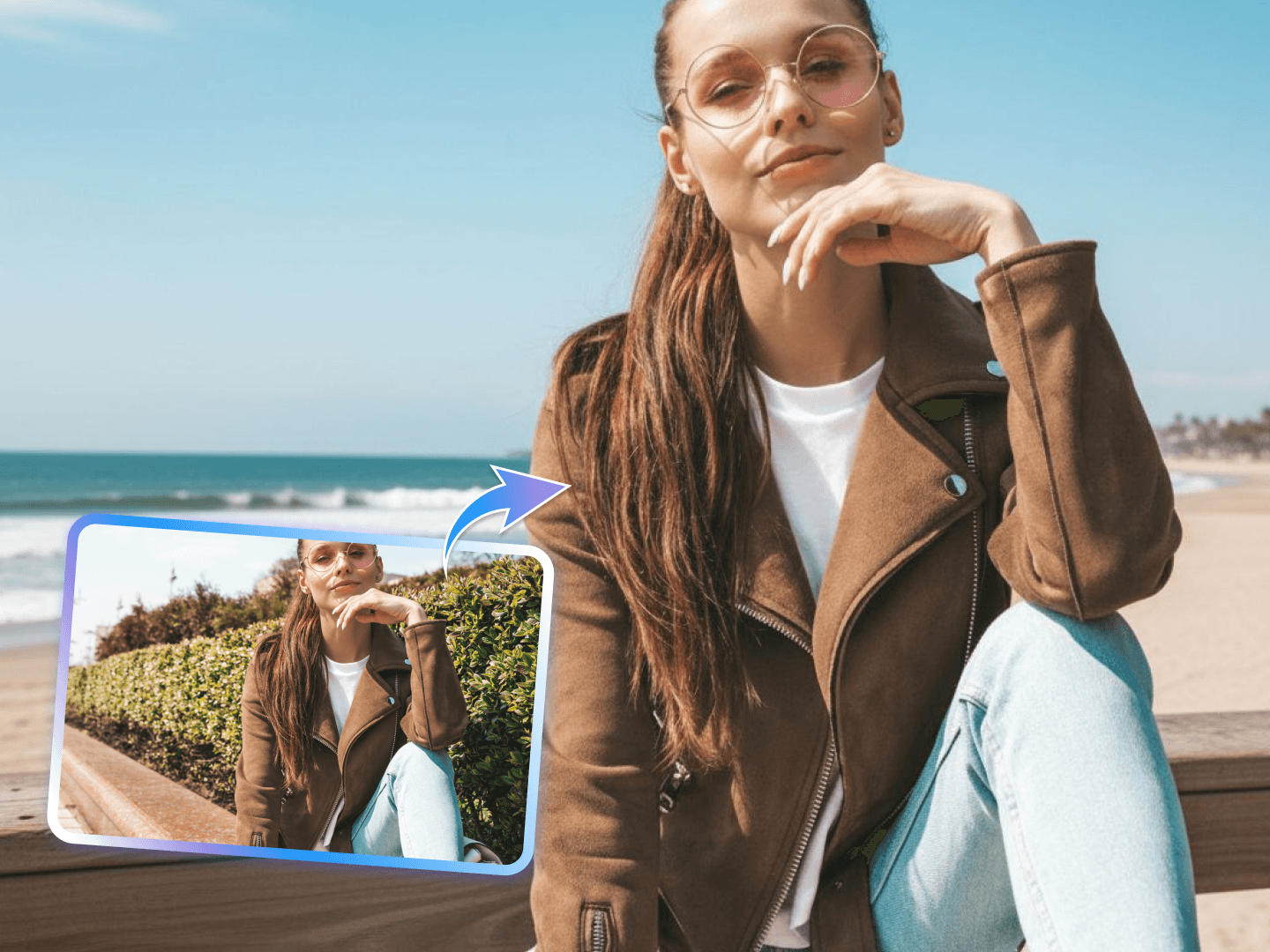 Example of the high-quality AI Background Generator output.