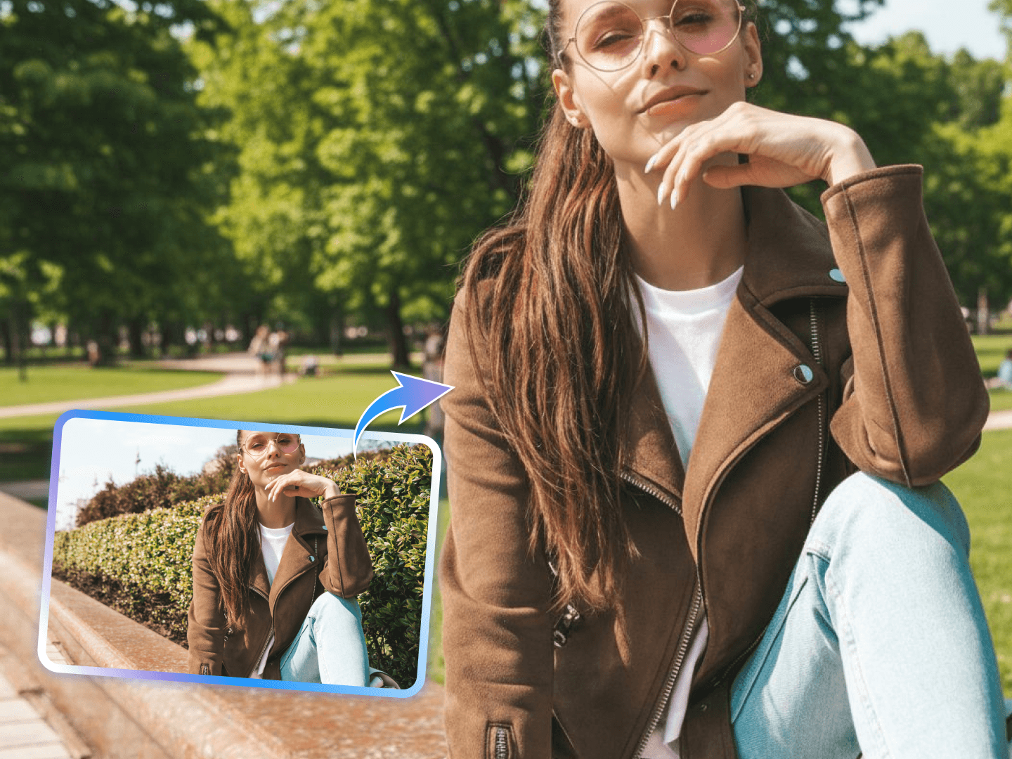 Example of the high-quality AI Background Generator output.