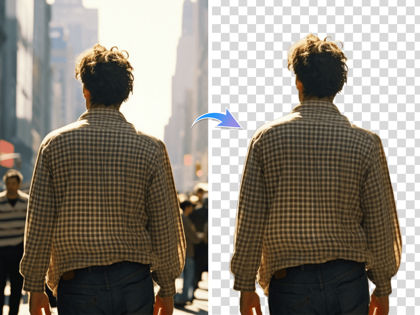 Example of the high-quality AI Background Remover output.