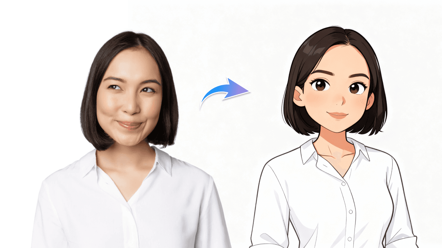 Esempio dell'output del generatore di cartoni animati AI di alta qualità.