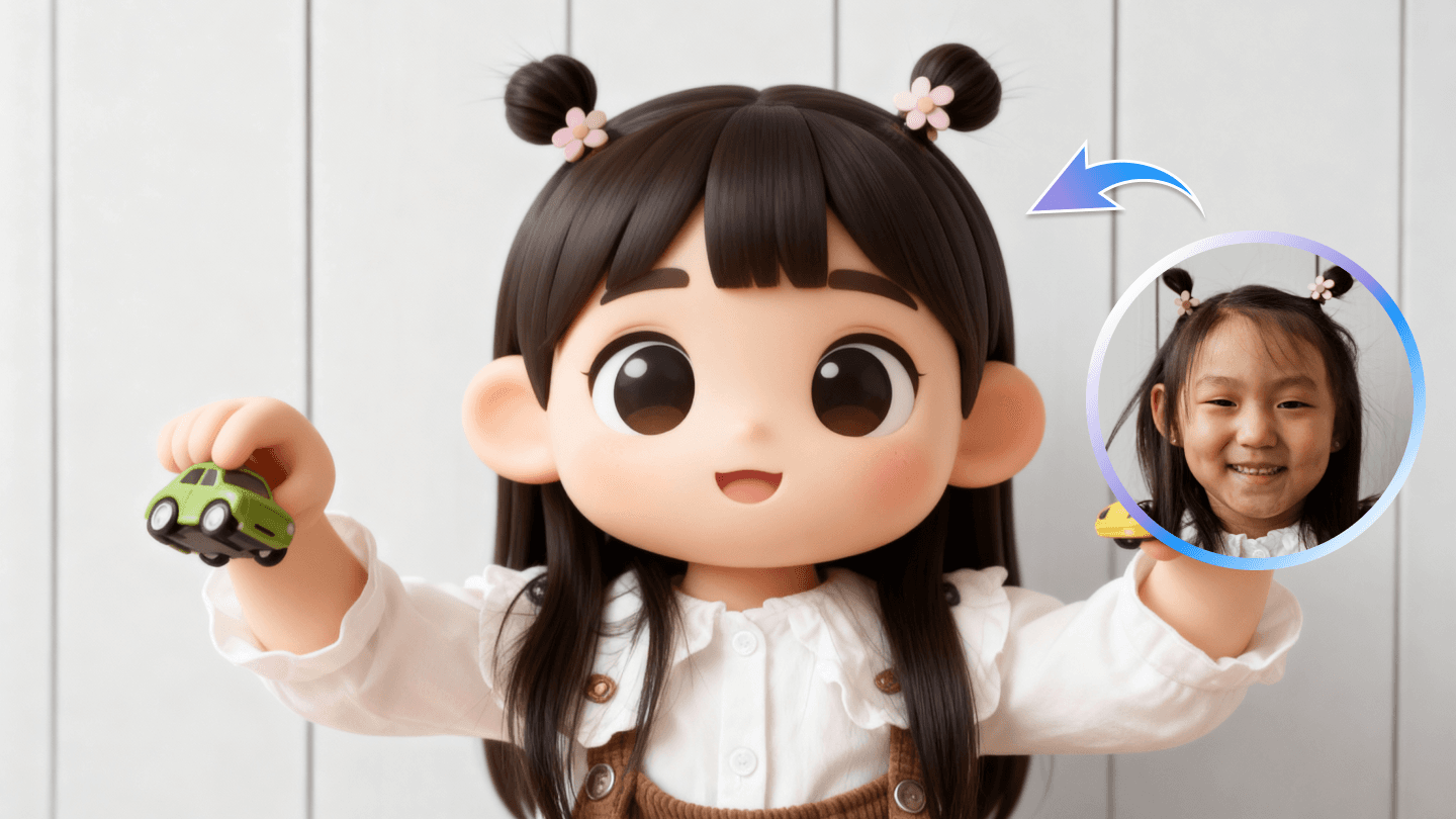 Esempio dell'output di alta qualità di AI Chibi Maker.