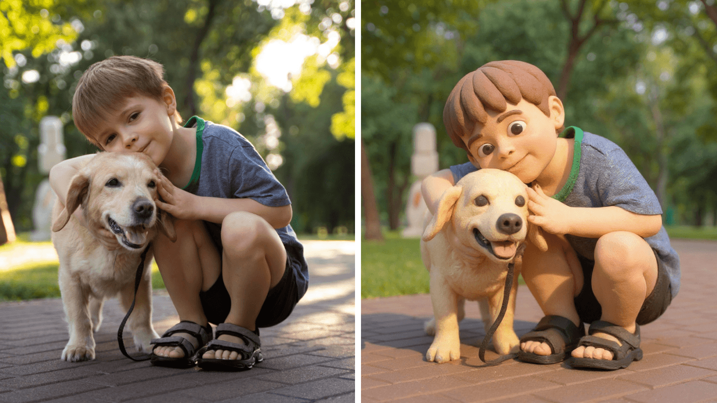 Esempio del output dell'AI Clay Art Generator di alta qualità.