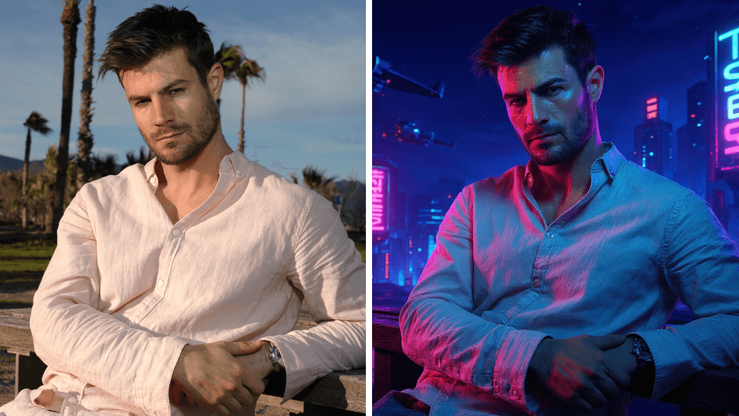 Esempio dell'output di alta qualità del generatore AI Cyberpunk.