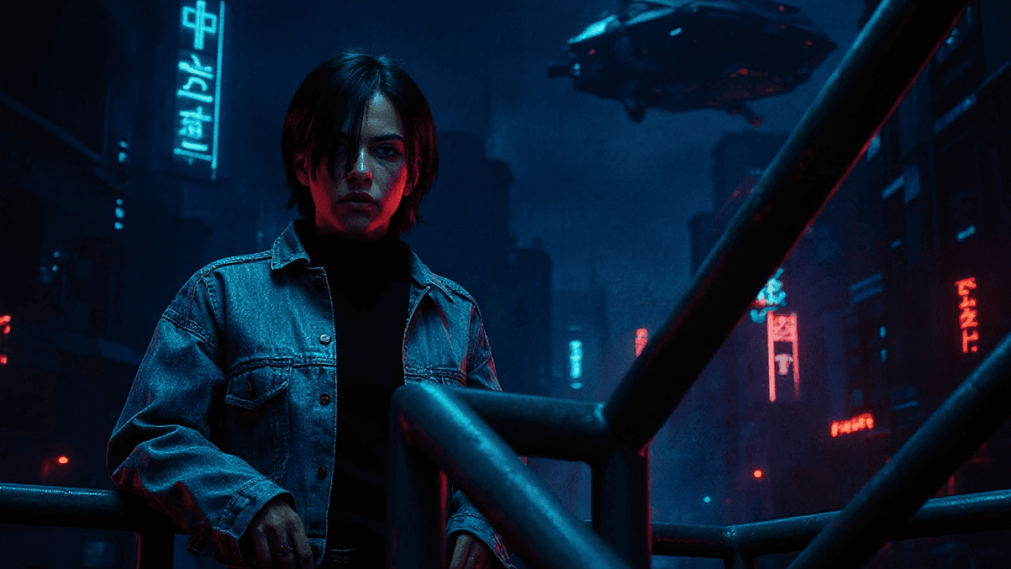 Esempio dell'output di alta qualità del generatore AI Cyberpunk.