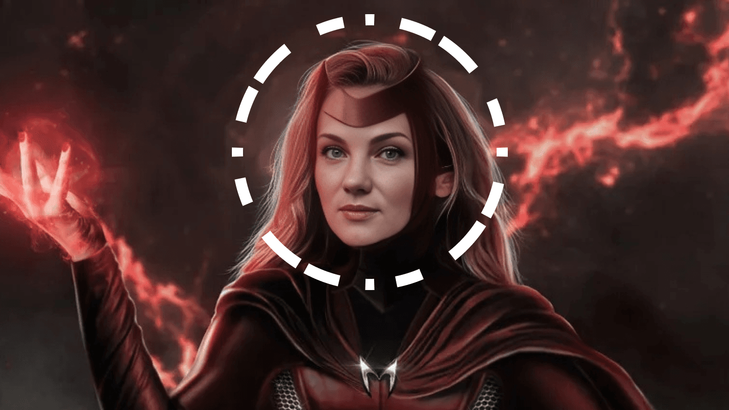 Esempio dell'output di alta qualità di AI Face Swap.