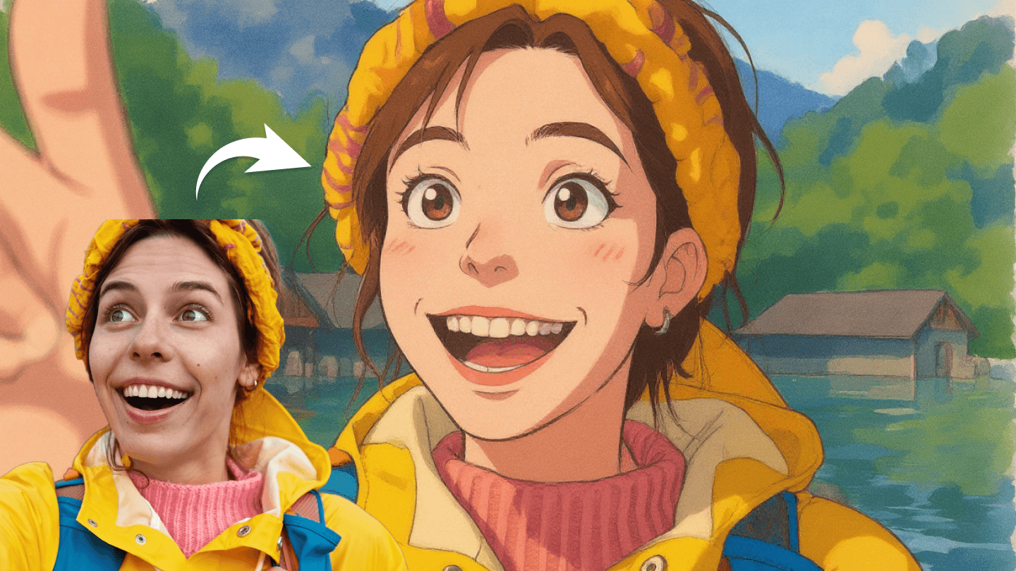 Esempio dell'output del generatore AI di alta qualità in stile Ghibli.