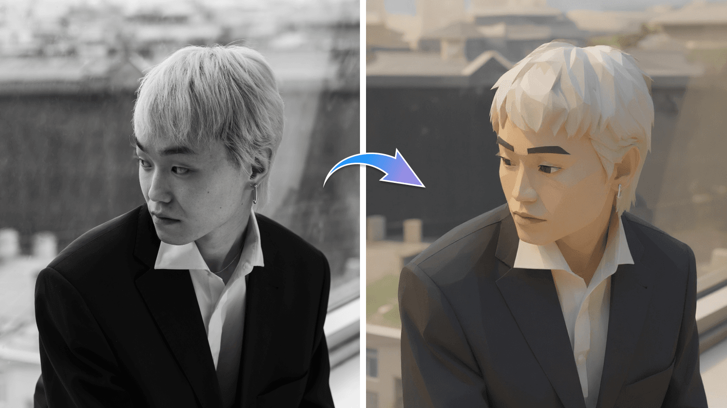 Esempio dell'output del generatore AI Low Poly di alta qualità.