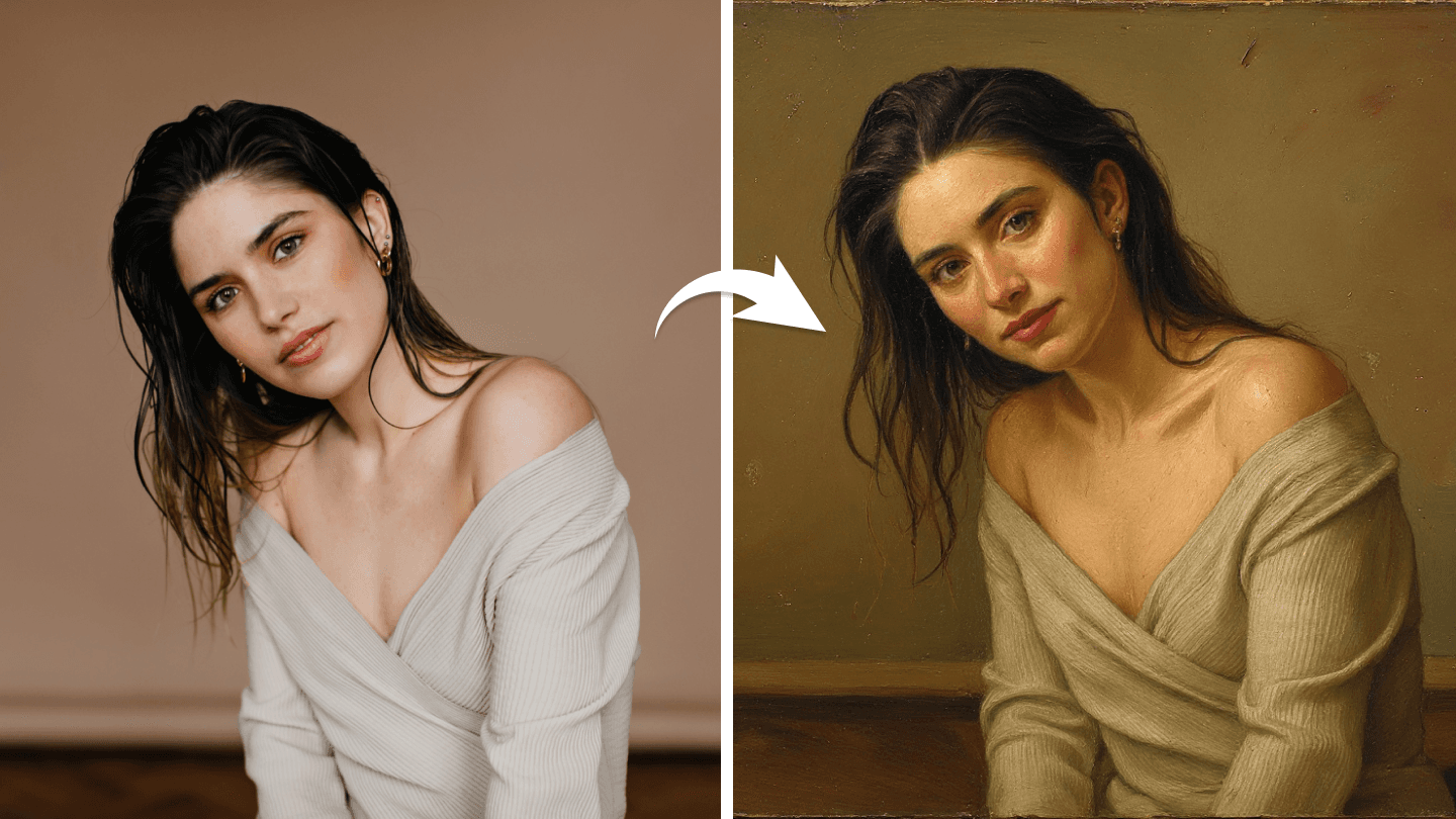 Esempio dell'output del generatore di pittura ad olio AI di alta qualità.