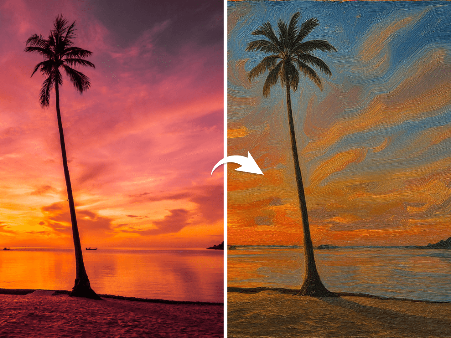 Esempio dell'output del generatore di pittura ad olio AI di alta qualità.