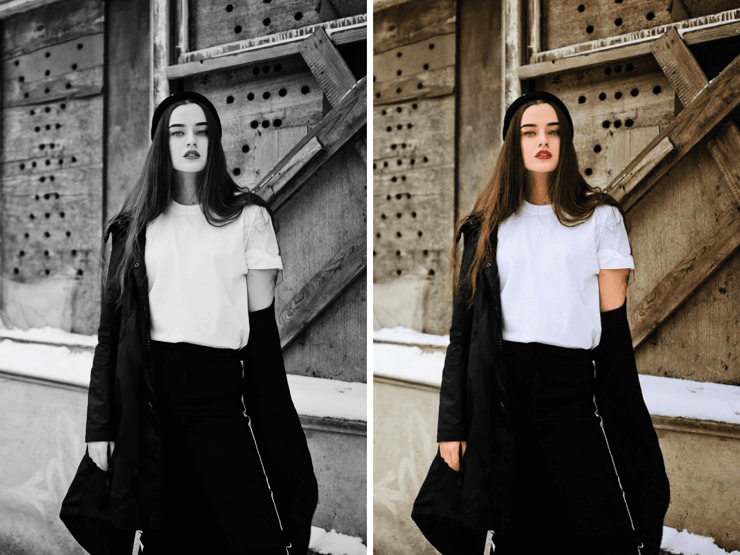 Example of the high-quality AI Photo Colorizer  output.