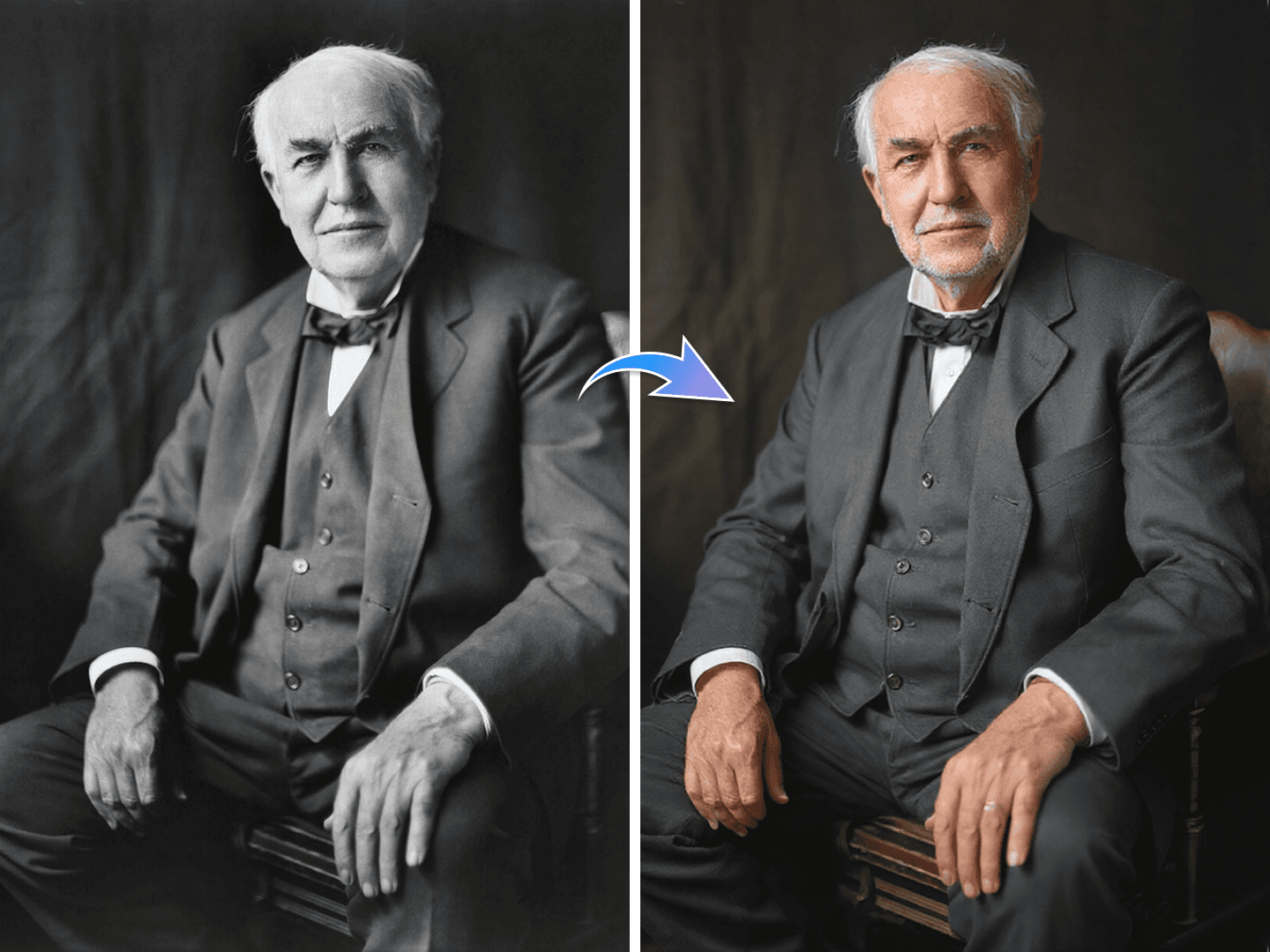 Example of the high-quality AI Photo Restoration output.