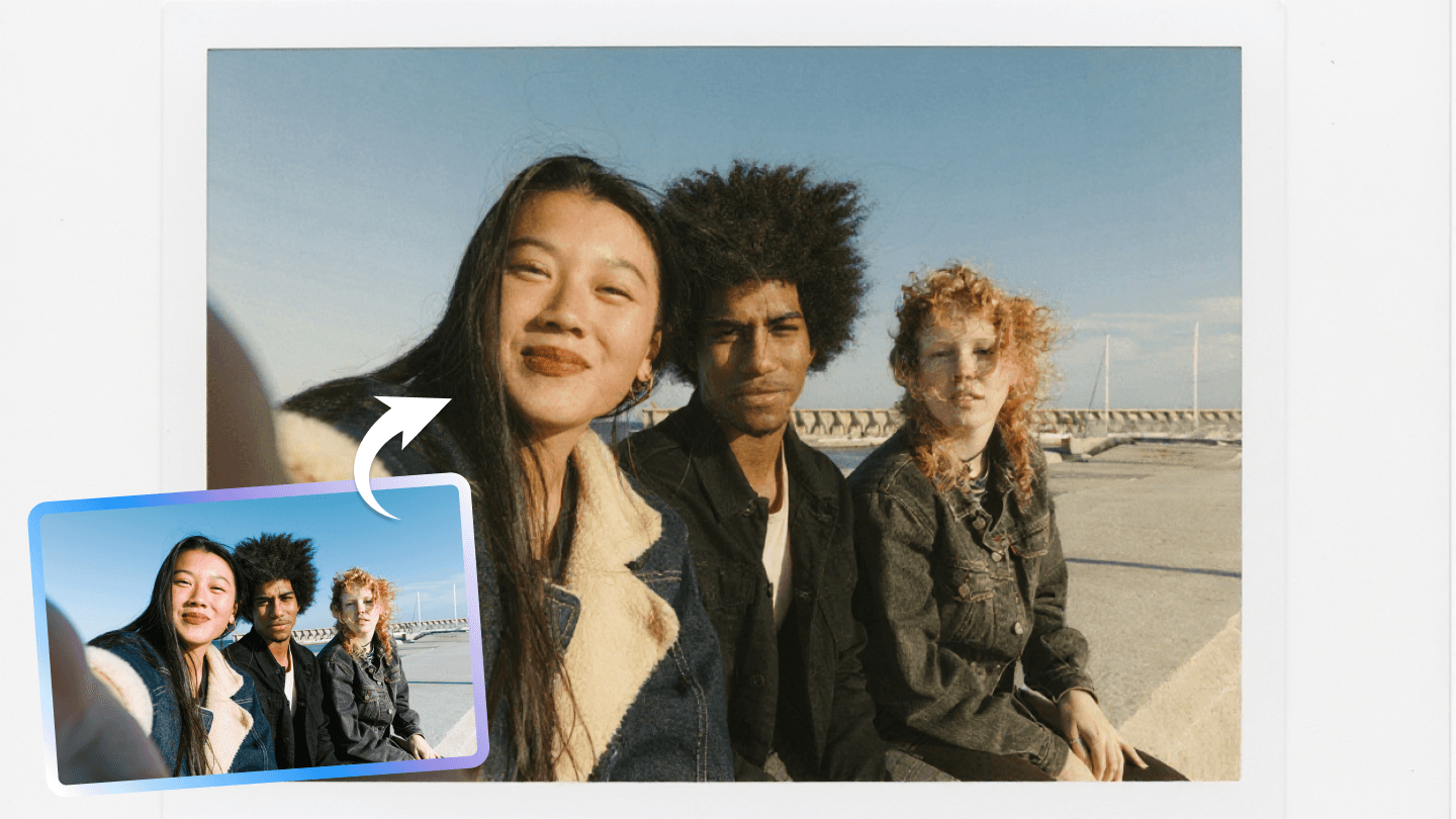 Esempio dell'output di alta qualità del maker di foto Polaroid AI.