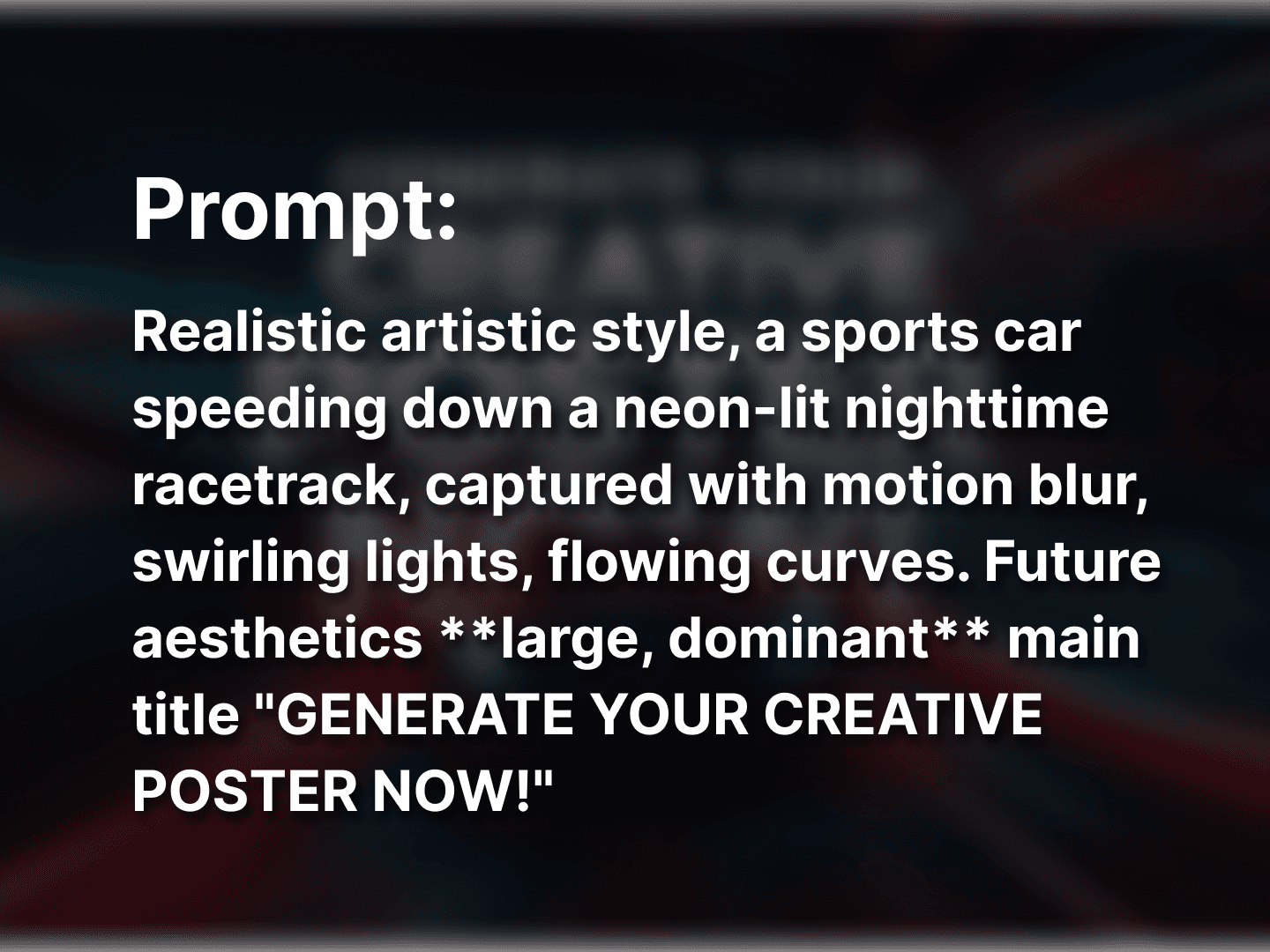 Step 1 for using AI Poster Generator.