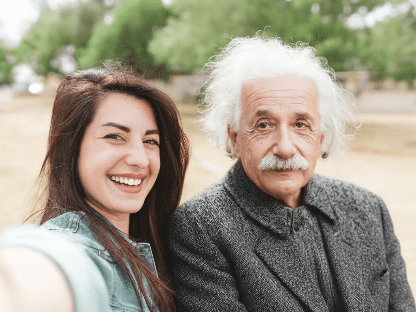 Esempio del selfie AI di alta qualità con output di celebrità.