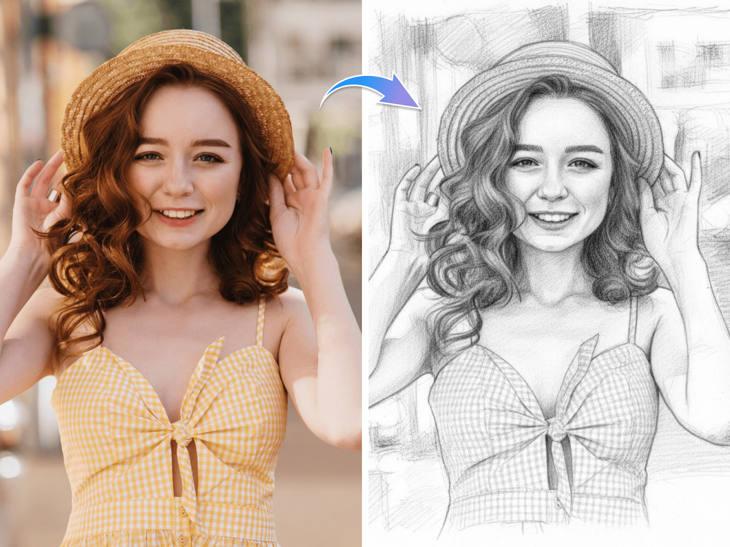 Esempio dell'output del generatore di schizzi AI di alta qualità.