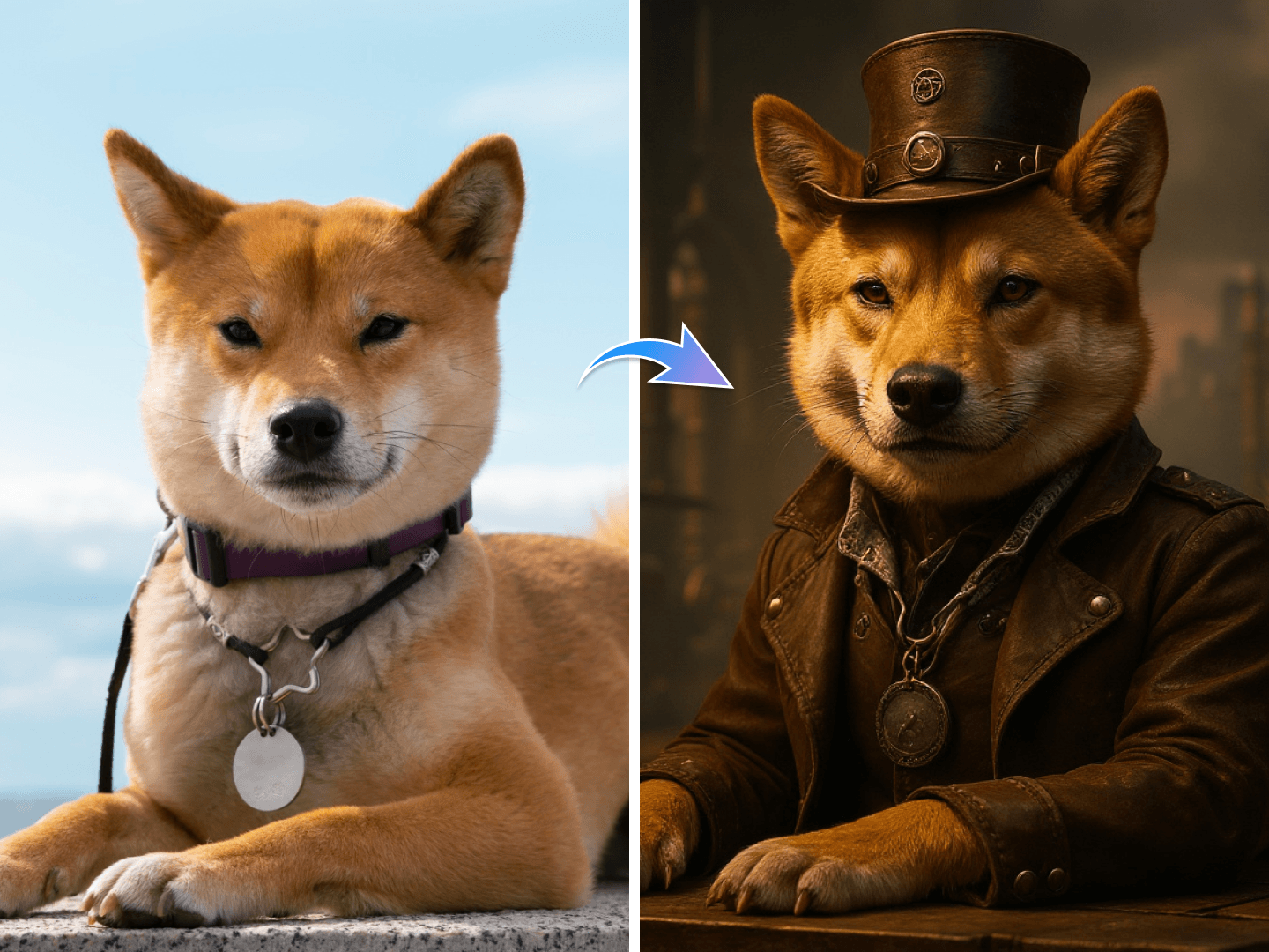 Esempio dell'output di alta qualità del generatore AI Steampunk.