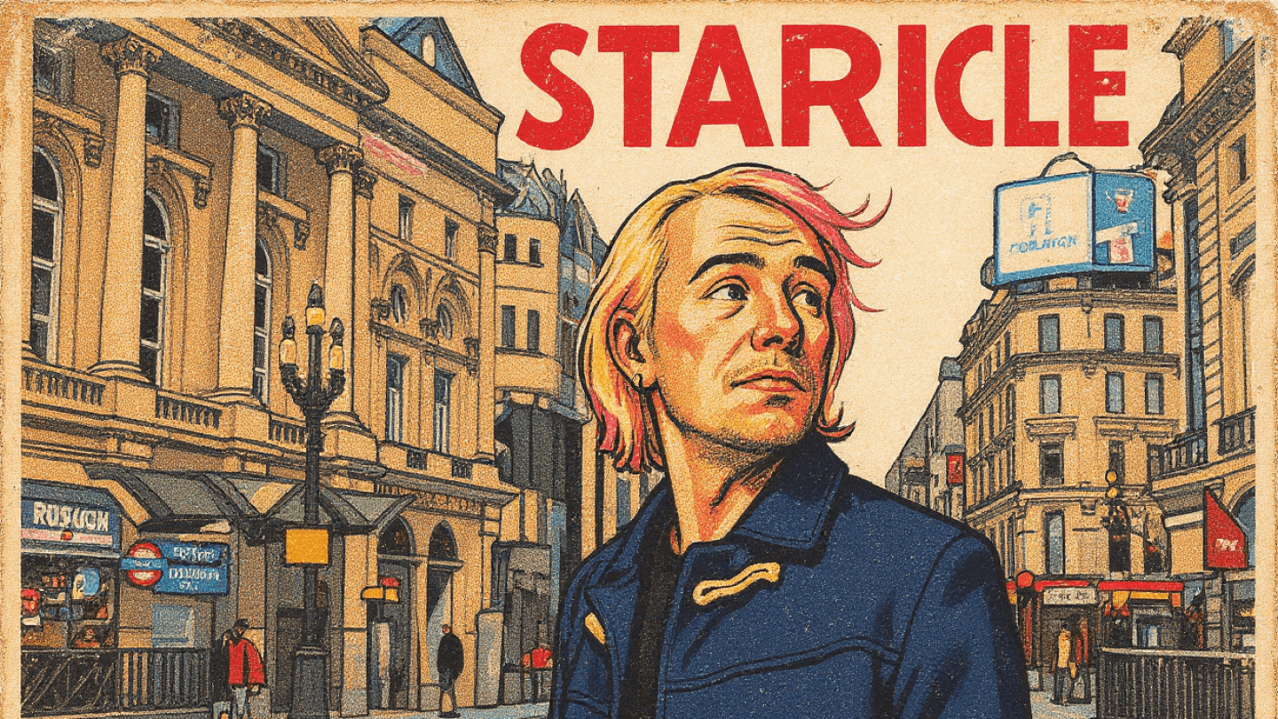 Esempio dell'output generato dal generatore di poster vintage AI di alta qualità.