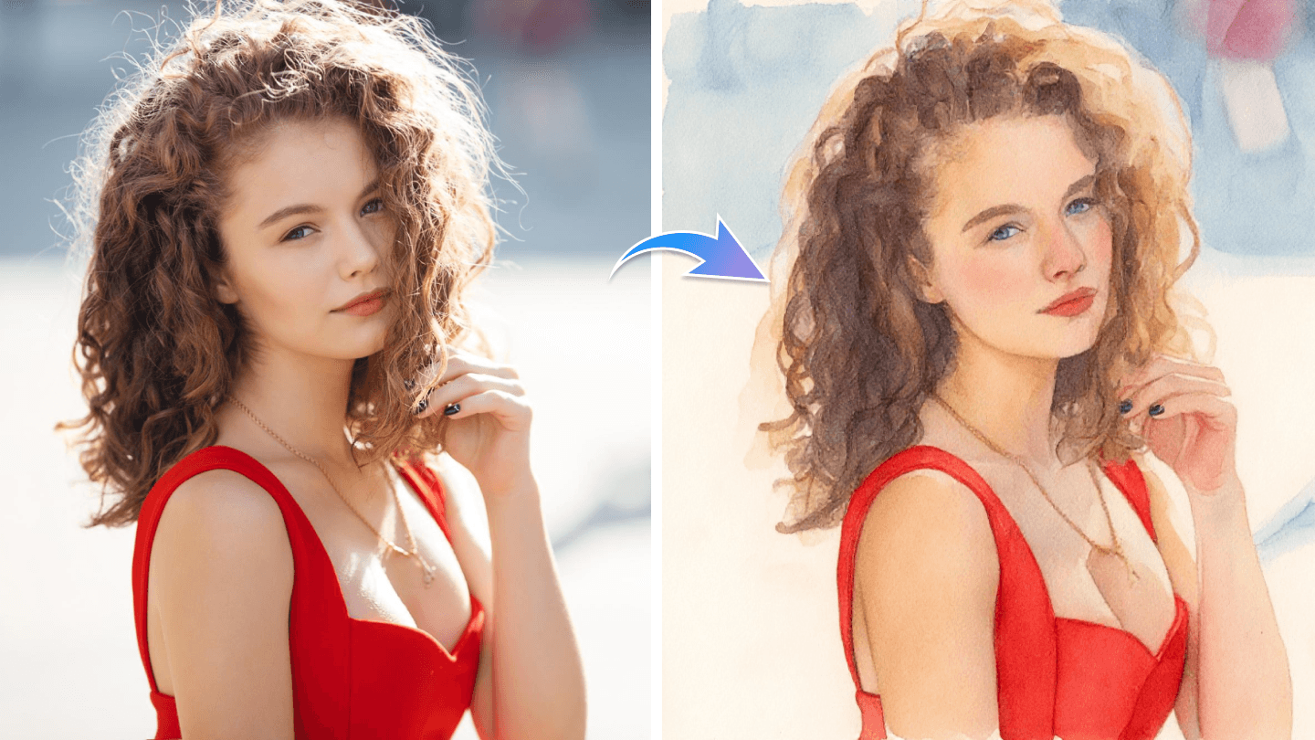 Esempio del output del generatore di acquerelli AI di alta qualità.