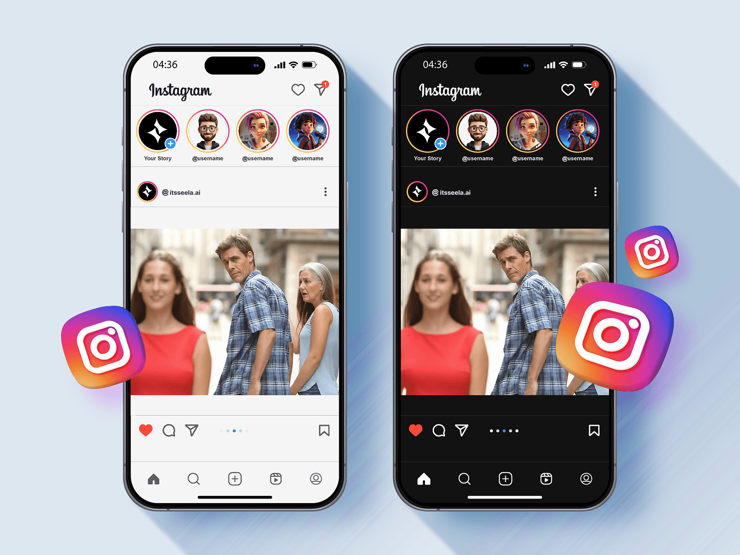 Uso creativo del filtro di invecchiamento AI.