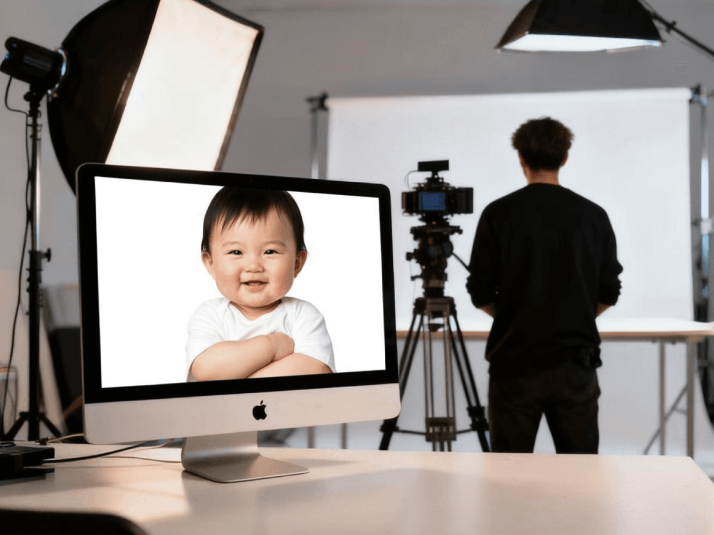 Uso creativo del Generatore di Volti per Neonati AI.