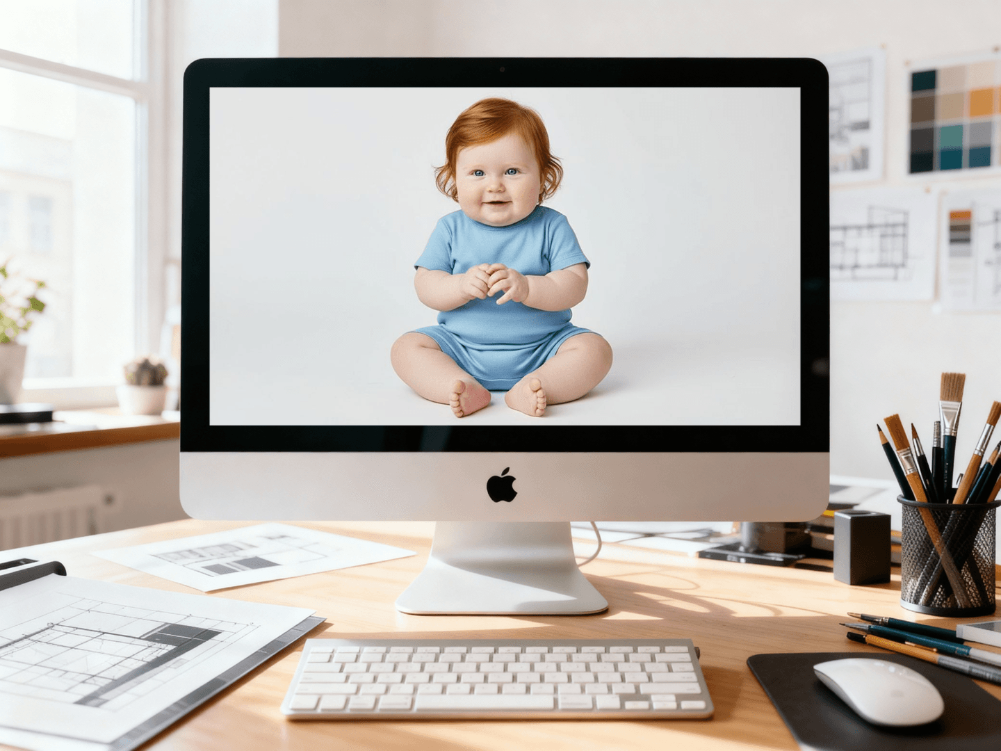 Uso creativo del Generatore di Volti per Neonati AI.