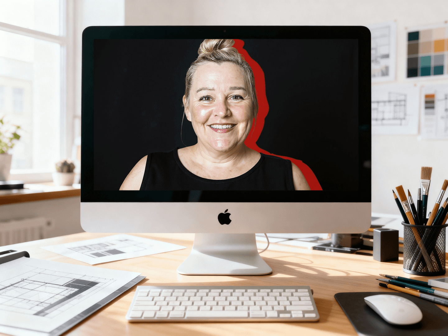 Creative use of AI Image Denoiser .