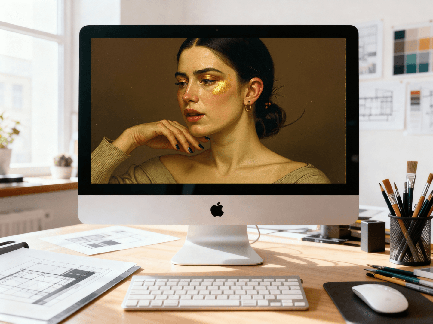 Uso creativo di AI Oil Painting Generator.