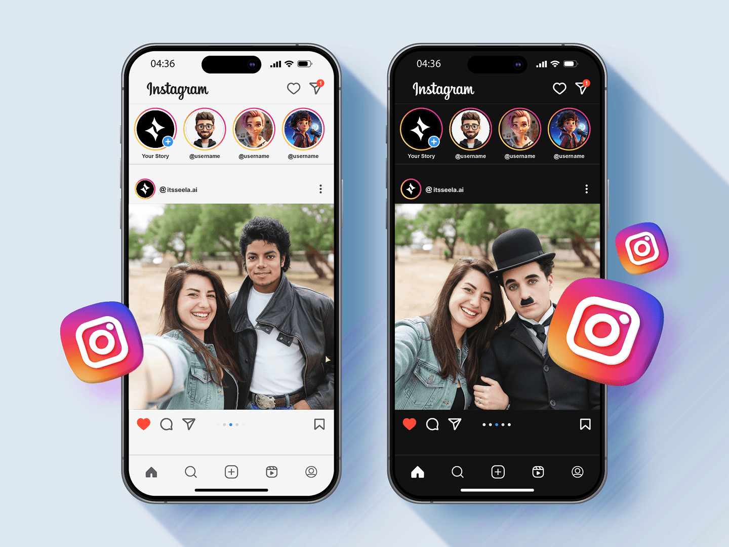 Uso creativo dell'AI Selfie con Celebrity.