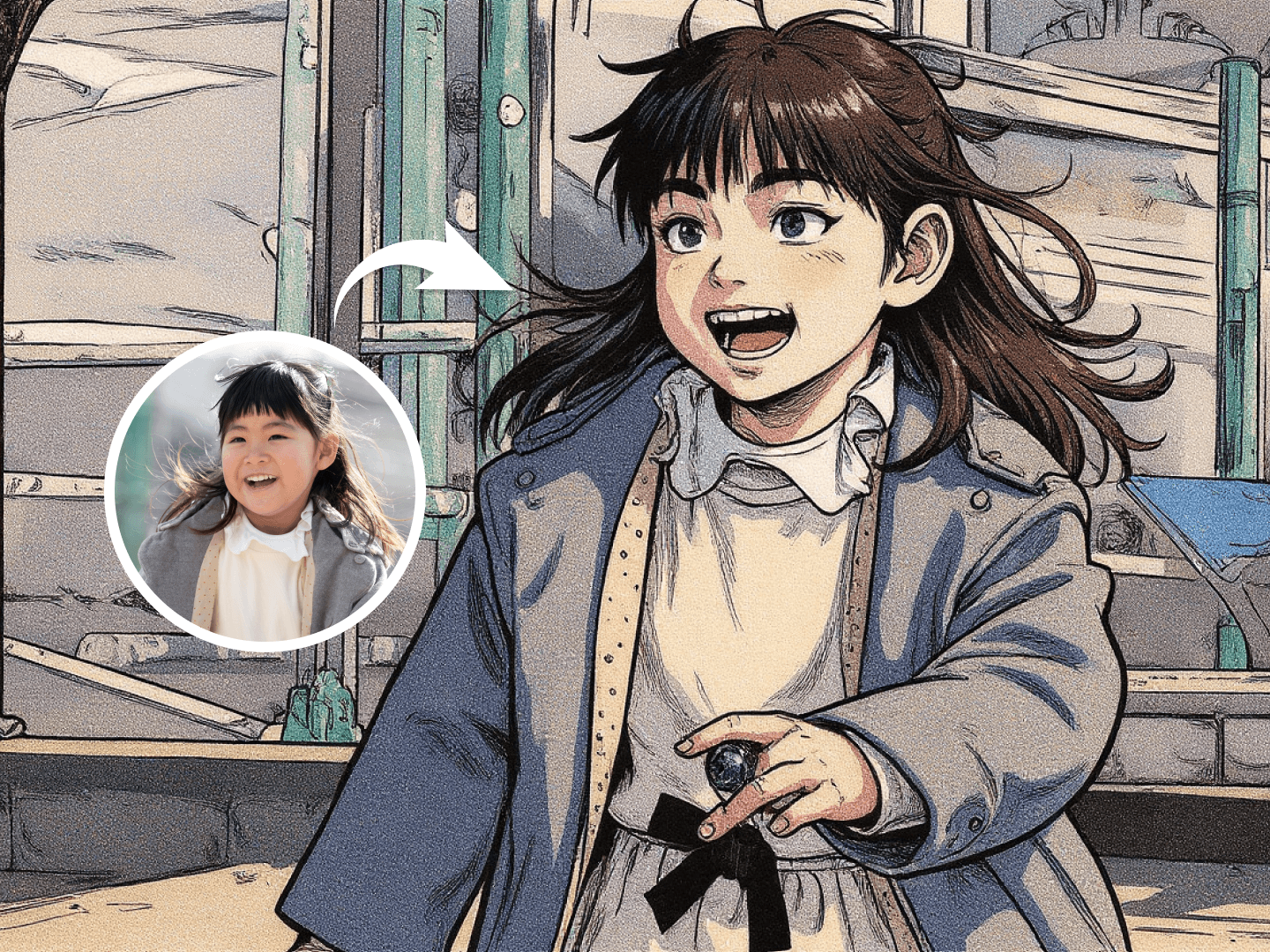 Esempio dell'output di alta qualità del Generatore di Stile Artistico JoJo.