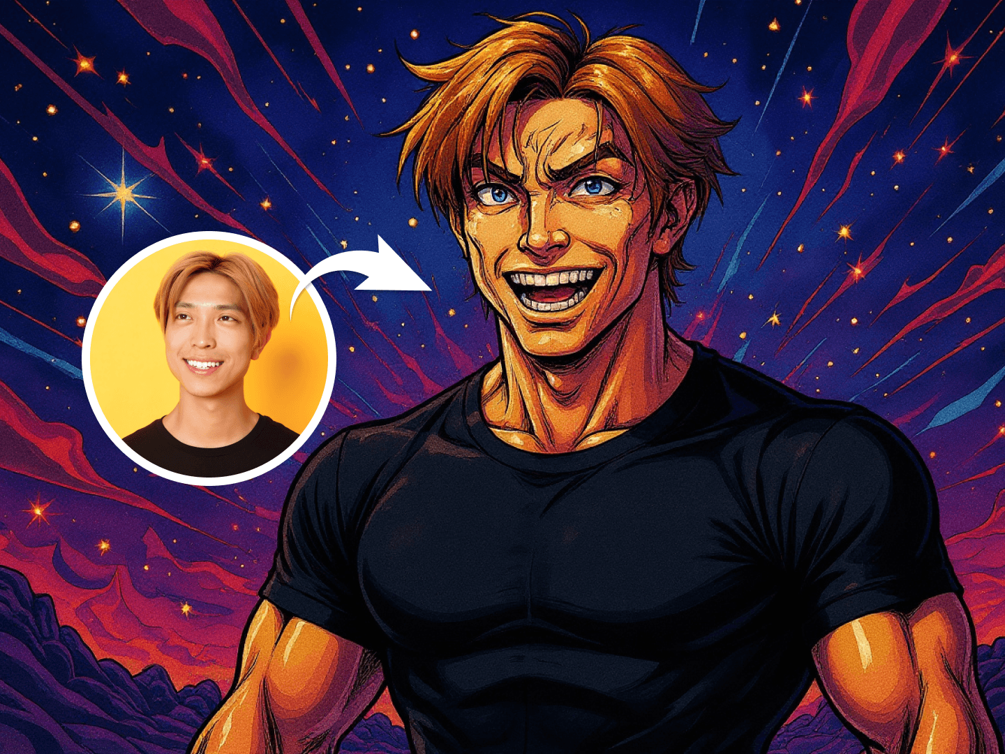 Preview of Generatore di stili artistici di JoJo effect