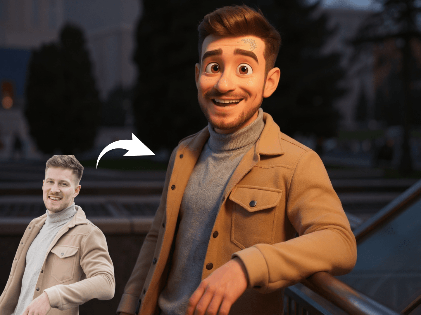 Preview of Generatore IA Pixar effect