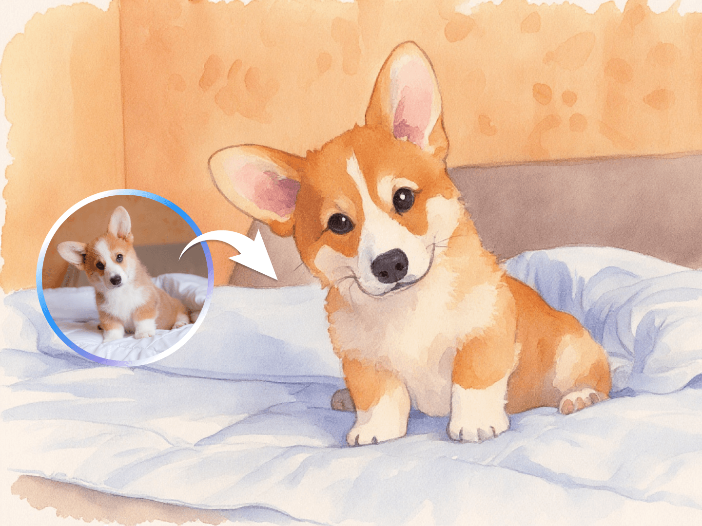 Preview of Generatore di acquerelli IA effect