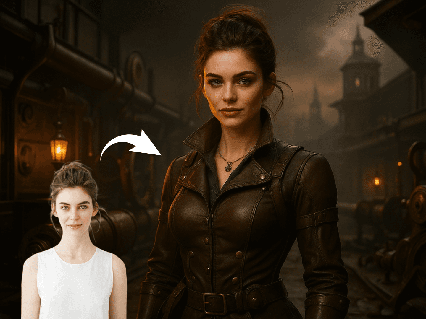 Preview of Generatore di stile Steampunk IA effect