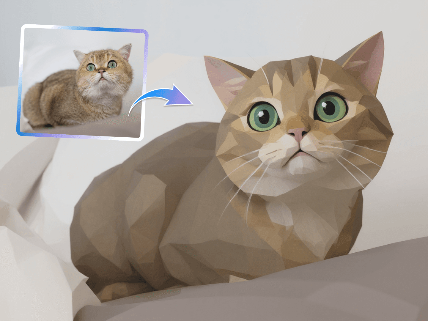 Preview of Generatore Low Poly con IA effect