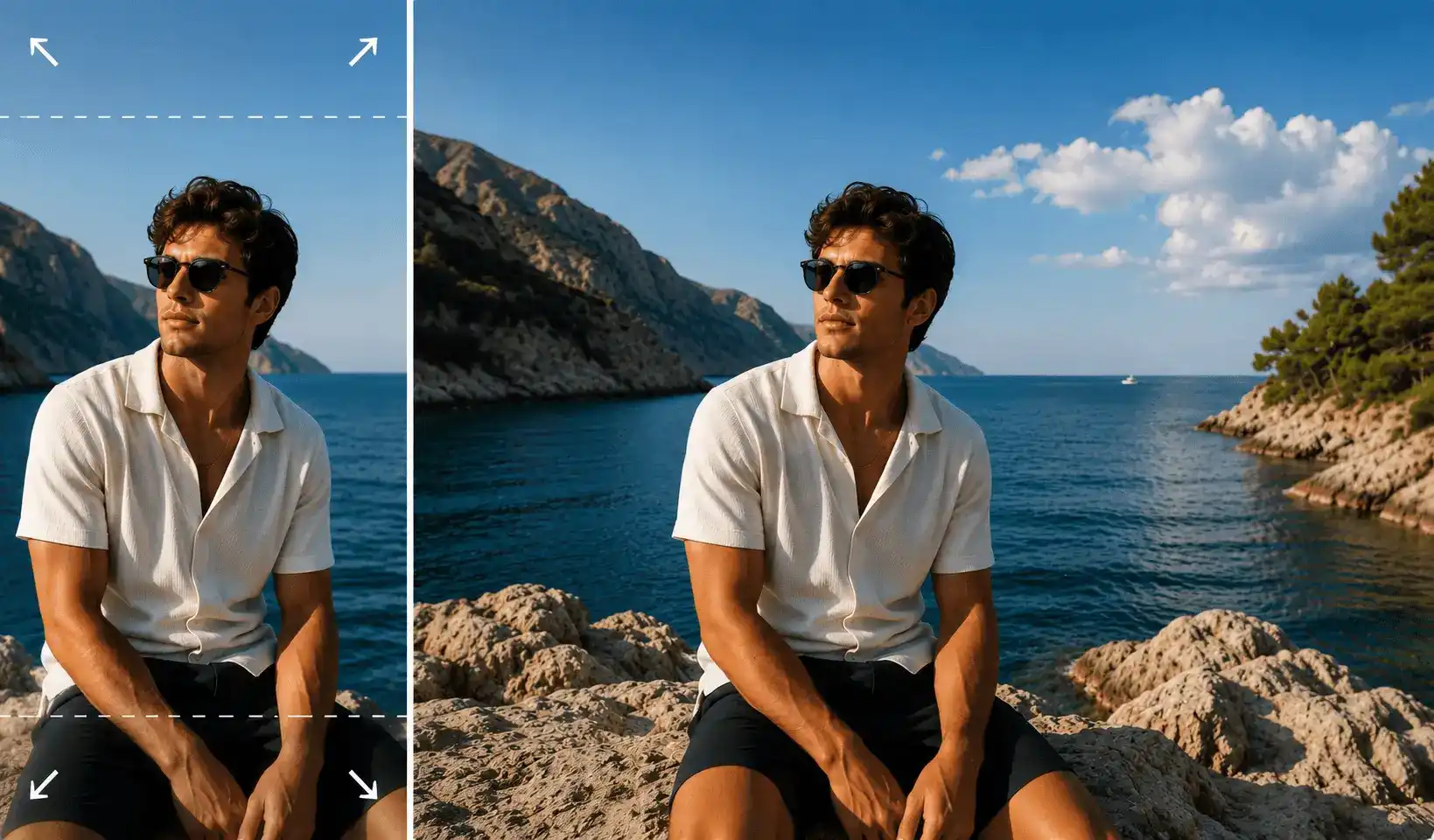 Preview of AI Image Extender tool